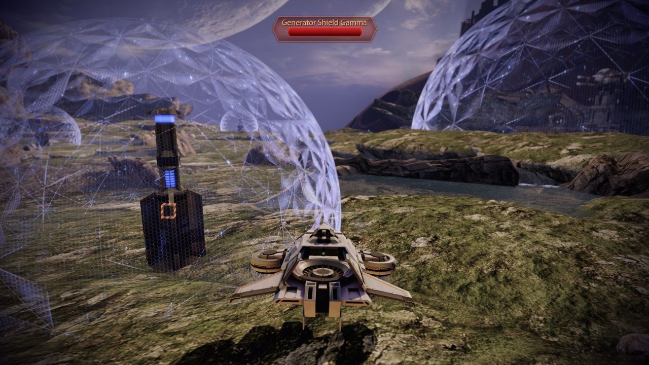 Mass Effect 2 Shepard barriers near the Prometheus Station