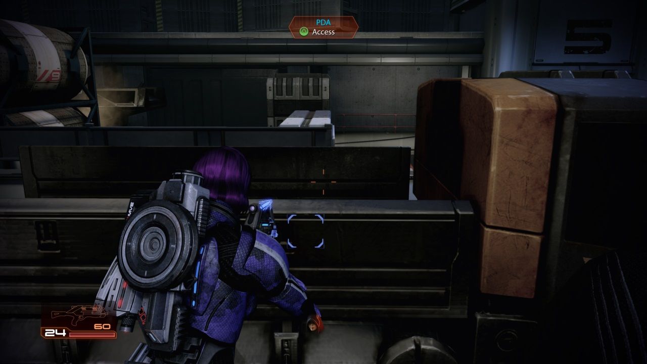 Mass Effect 2, Shepard finding a PDA in the truck