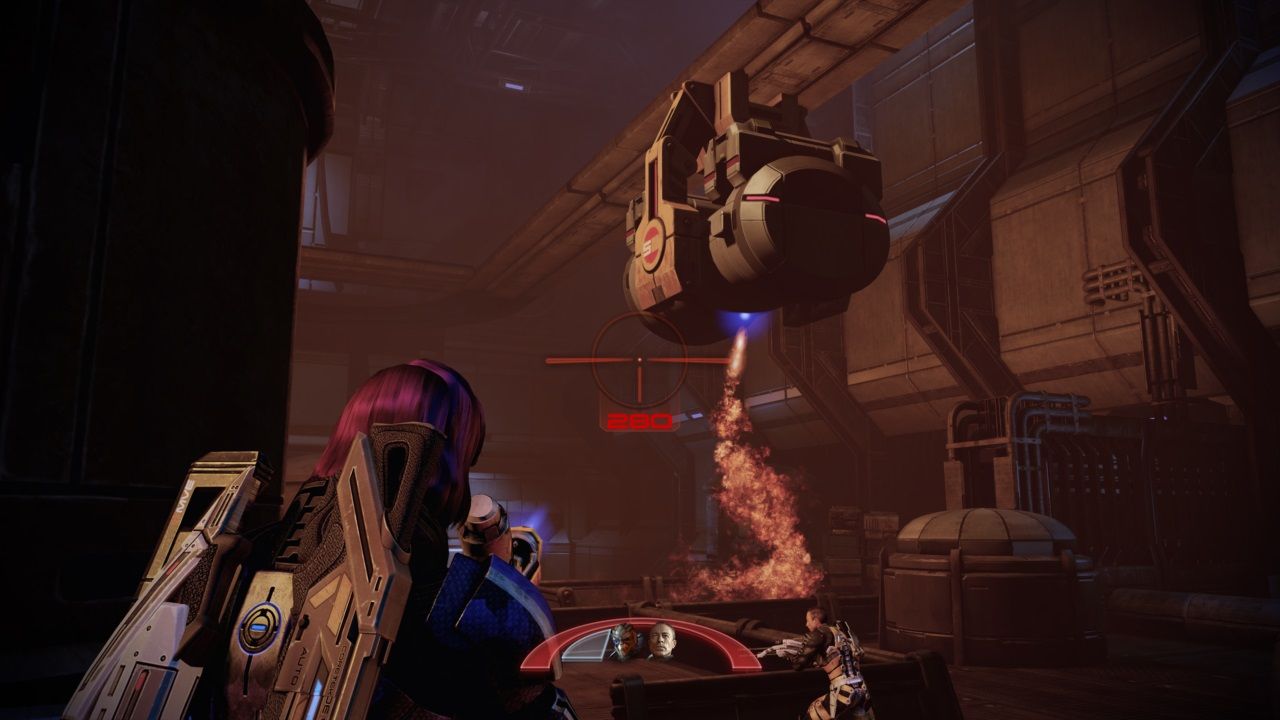 Mass Effect 2 The Price of Revenge Mission, shepard near the fire tanks