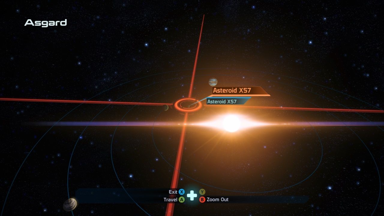 Mass Effect Asteroid X57 location on Gaslaxy Map