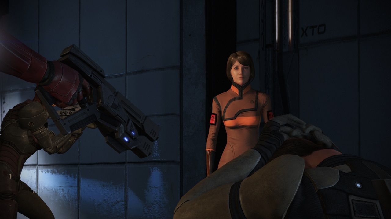 Mass Effect Bring Down the Sky assigment, Kate watching the Batarian shoot her brother