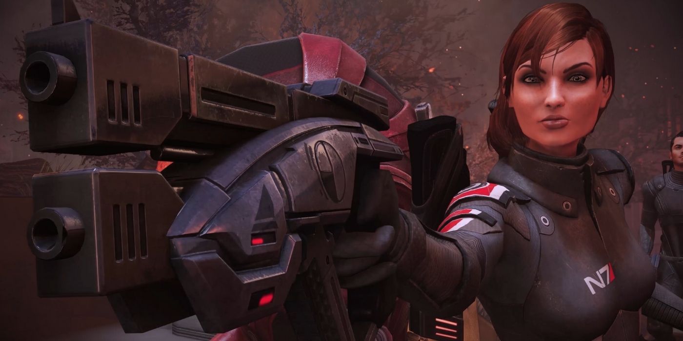 Mass Effect legendarische editie vrouwelijke herder met pistool