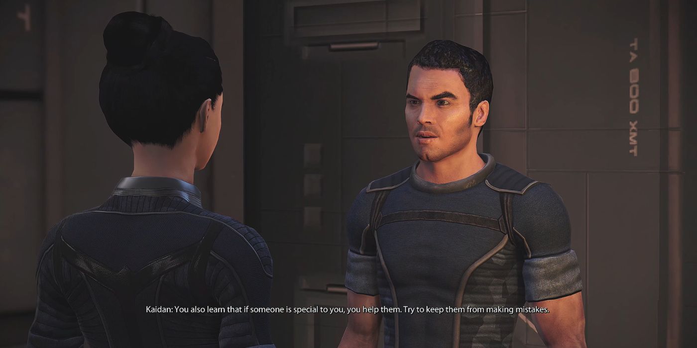 Mass Effect Legendary Edition Screenshot Kaidan Talking With Female Shepard On the Normandy