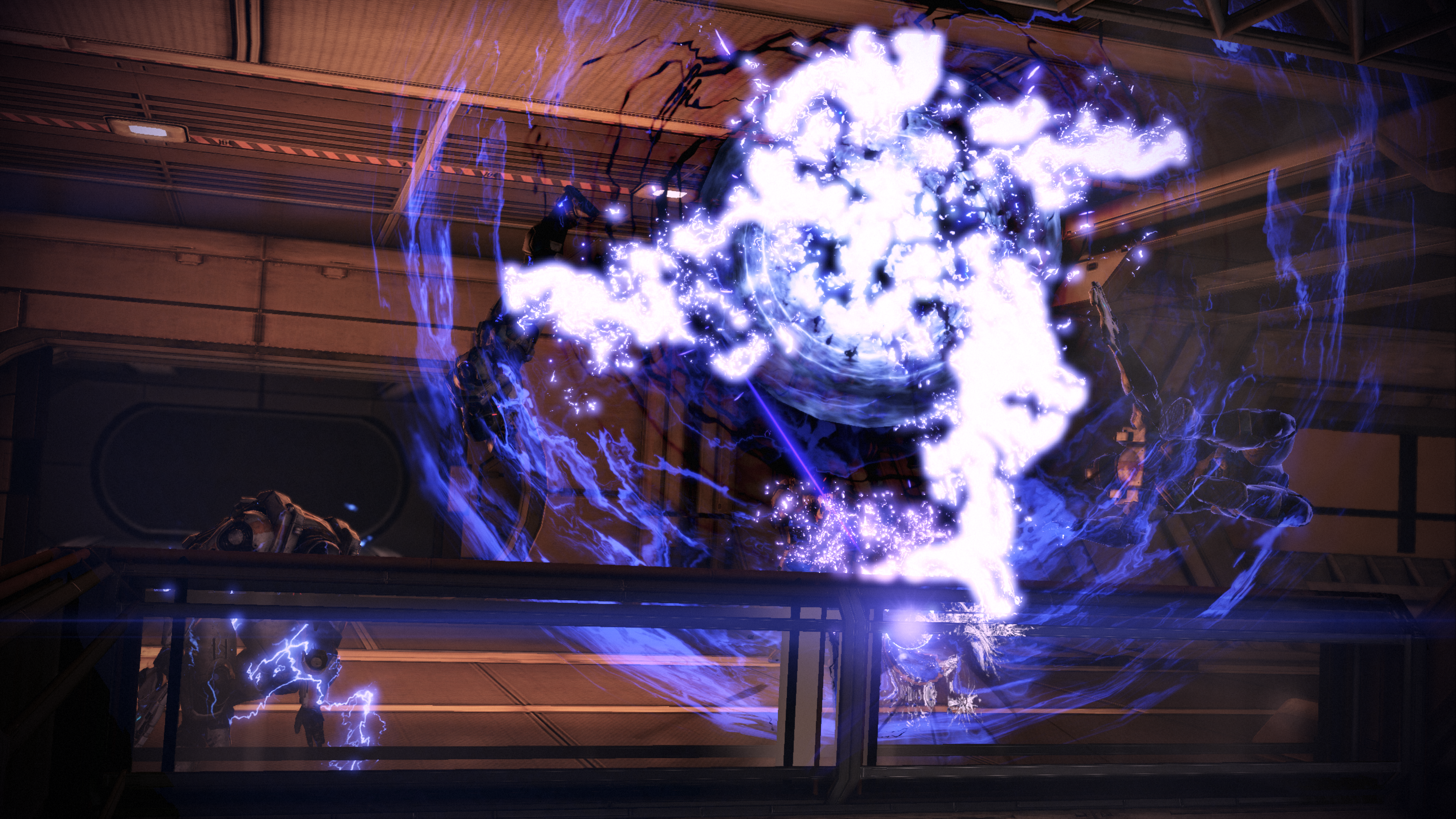 Солдаты Цербера из Mass Effect Legendary Edition поражены взрывом технологического заряда