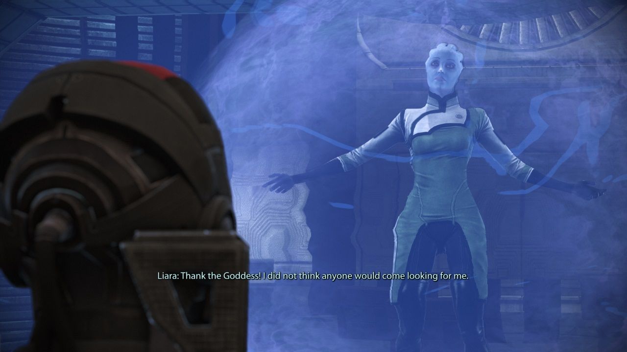 Mass Effect Legendary Edition finding Liara trapped in the barrier