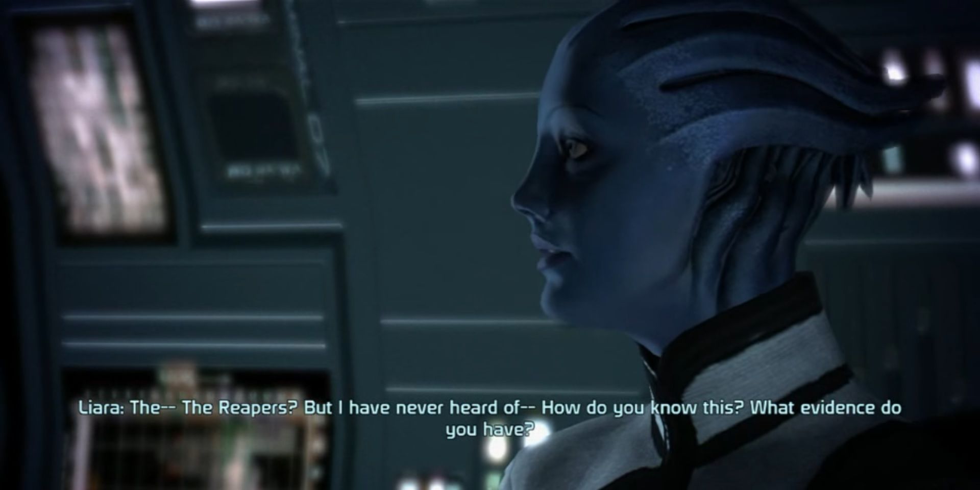 Mass Effect - Liara has never heard of the reapers