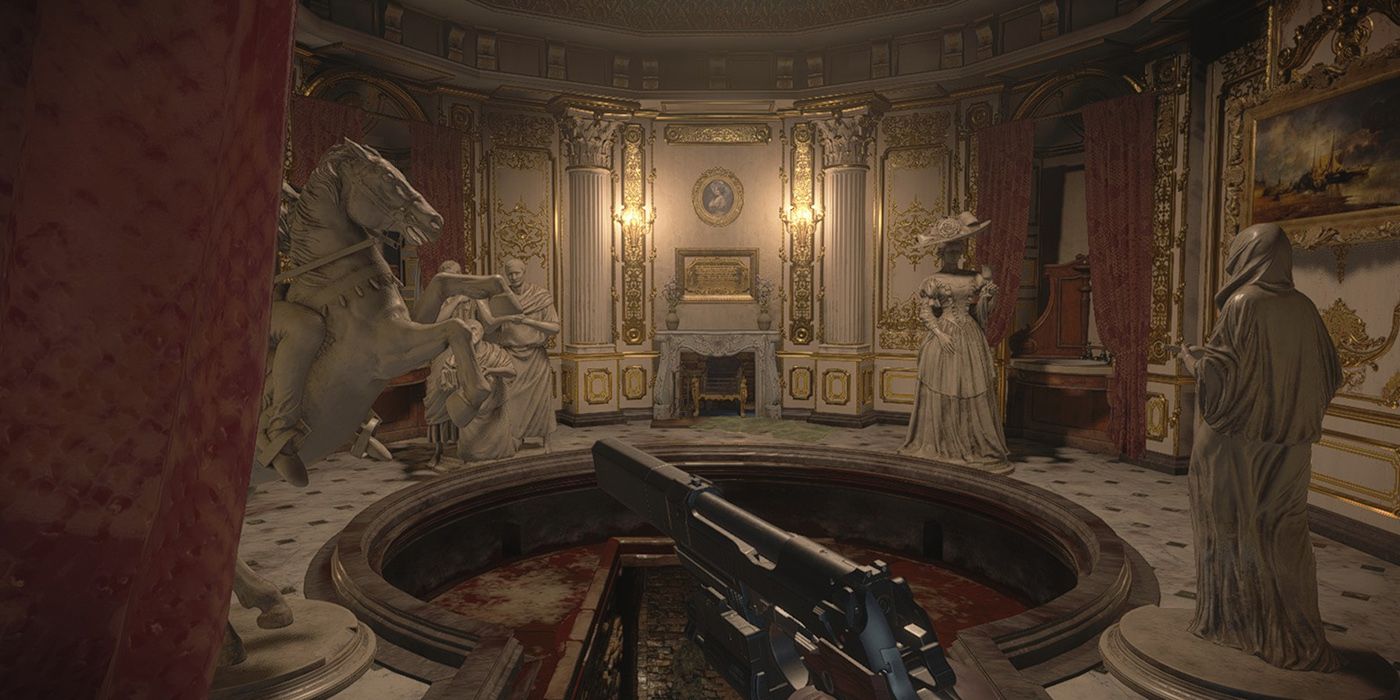 Resident Evil Village: The Completed Statue Puzzle In Dimitrescu's Castle