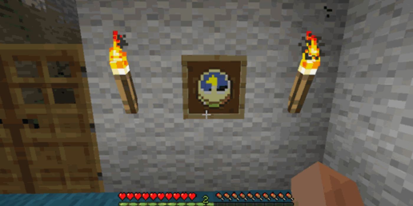 Minecraft clock inside the object frame