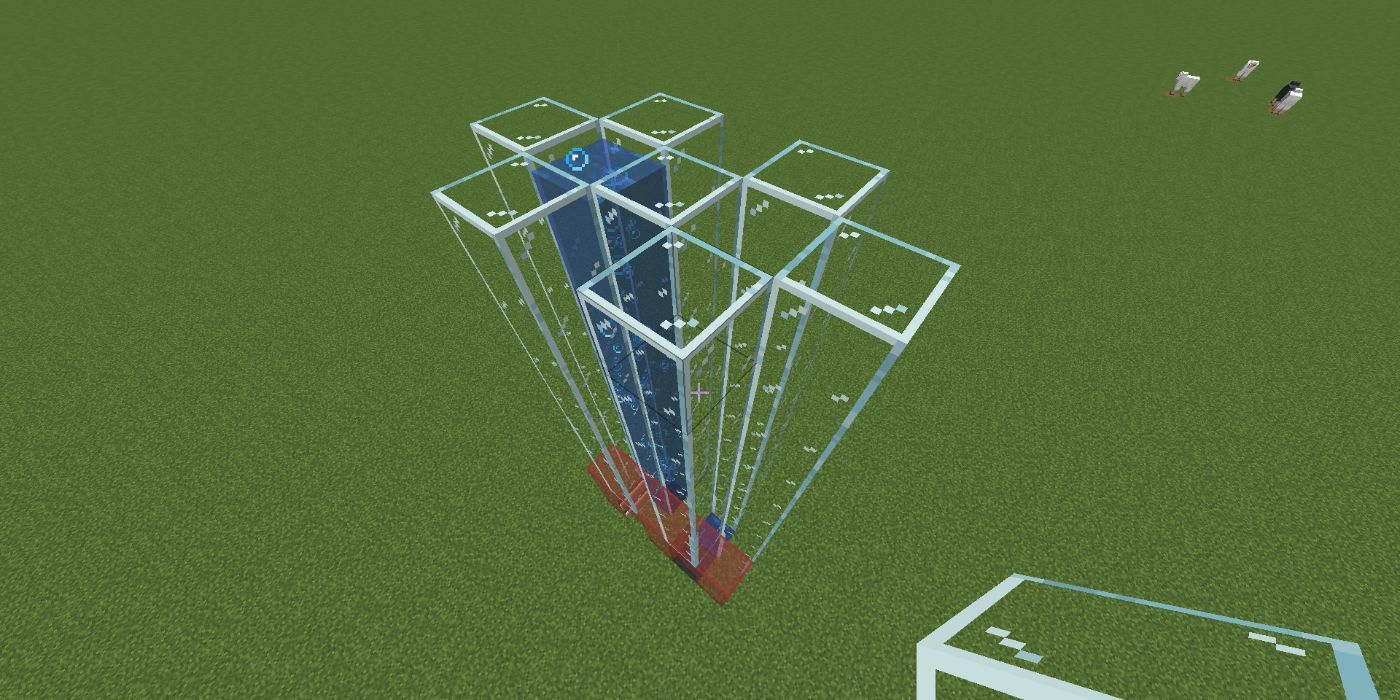 Minecraft Glass Elevator Shaft Completed