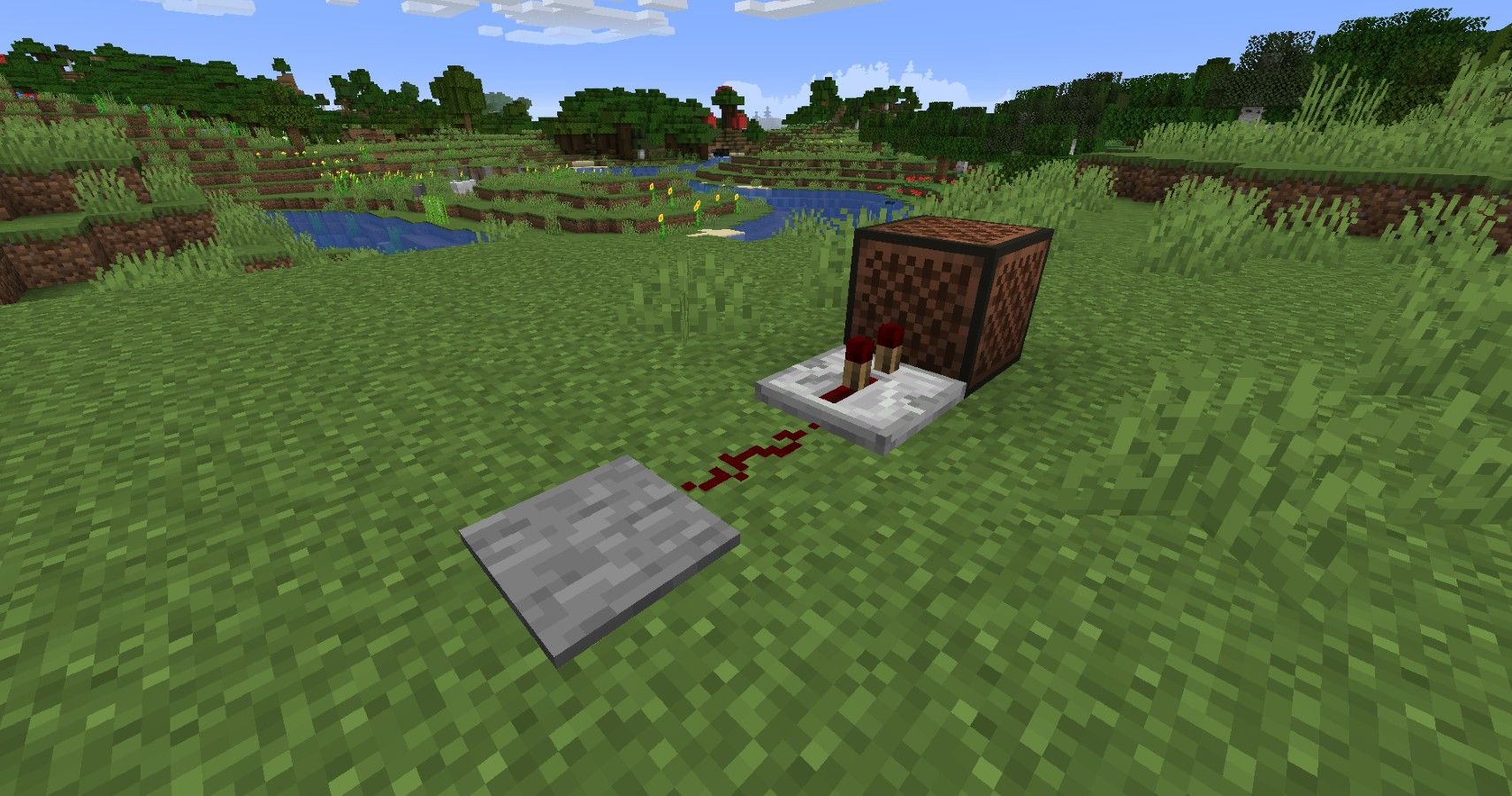 Simple Example of Redstone to a Note Block