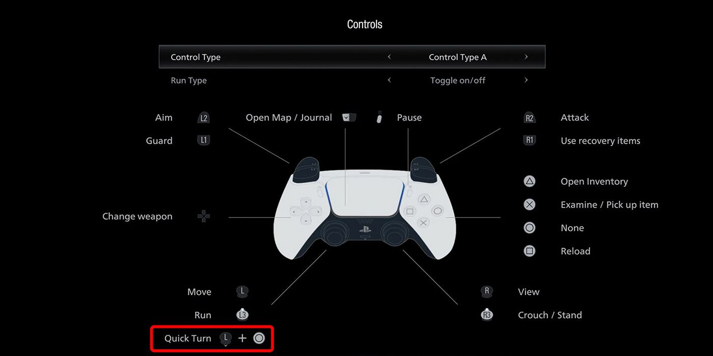 Resident Evil Village: The Controls Menu &amp; Highlighting The Quick Turn Control