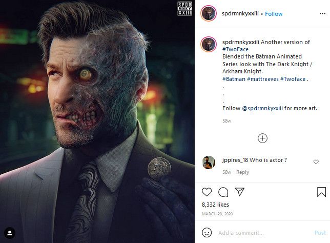 Nikolaj Coster-Waldau two-face the batman fan art