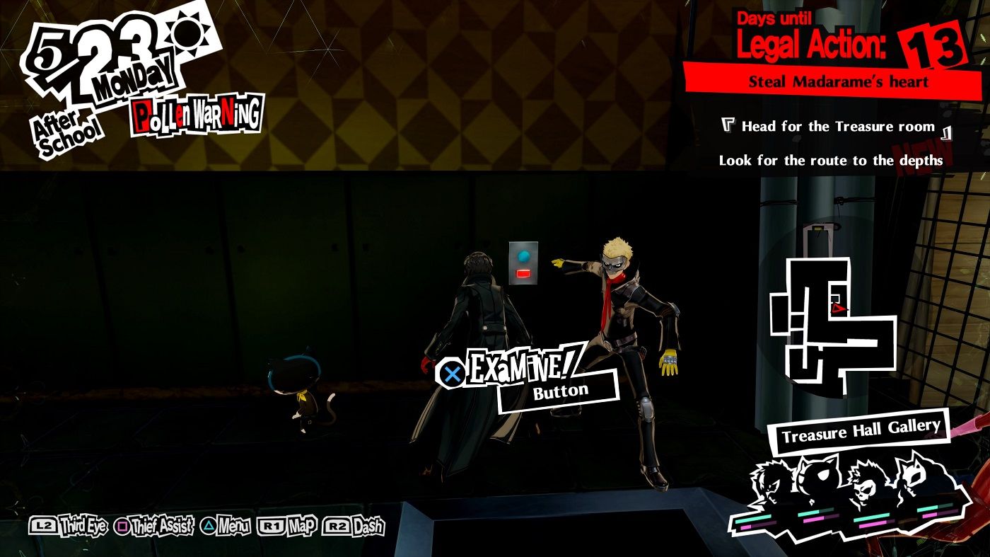 Persona 5 Royal Madarame's Palace Will Seed 2 button location