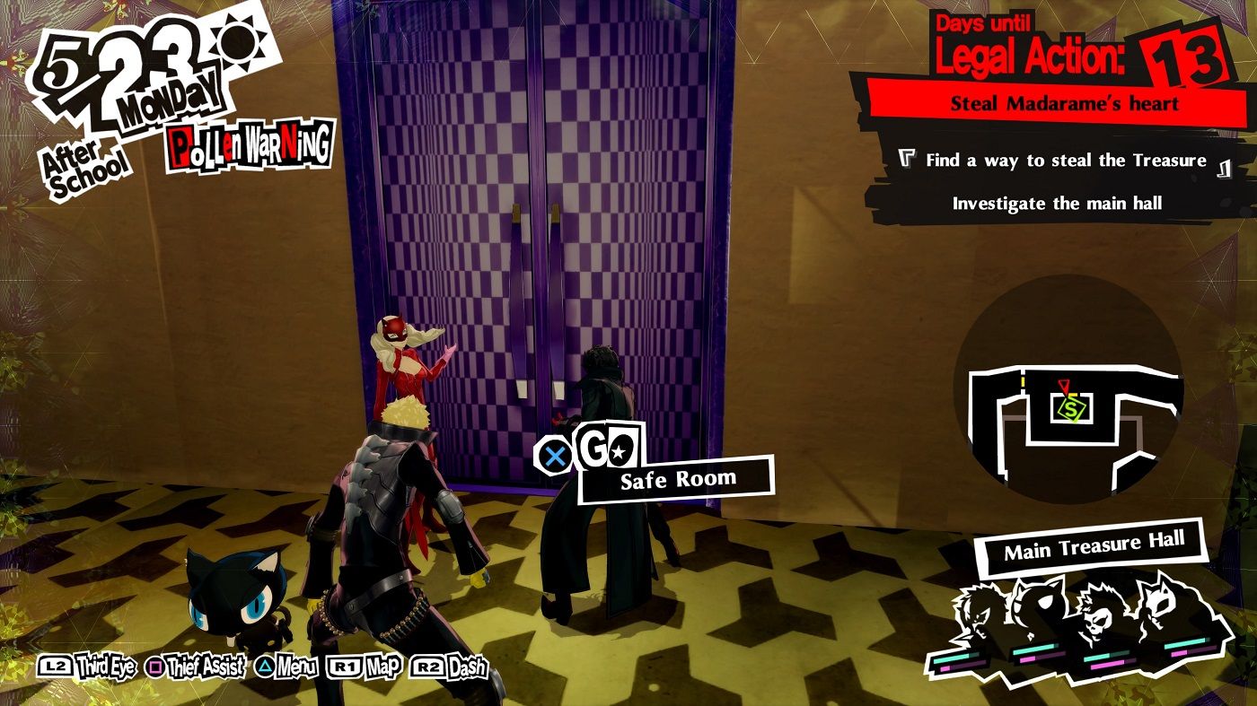 Persona 5 Royal Madarame's Palace Will Seed 3 safe room