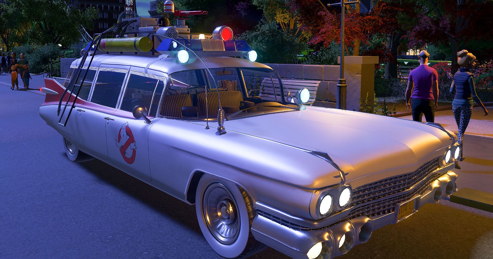 close up of ecto 1 in game