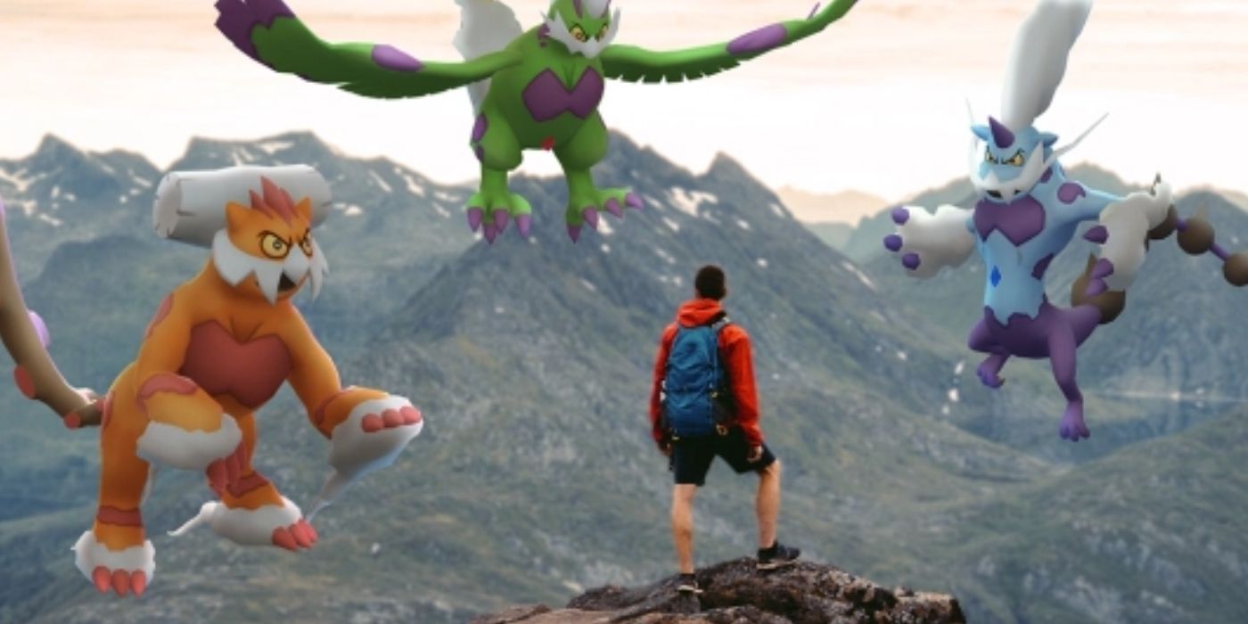 Pokemon Go Therian forme Landorus, from left, Therian forme Tornadus and Therian forme Thundurus will make their debut during the Season of Legends