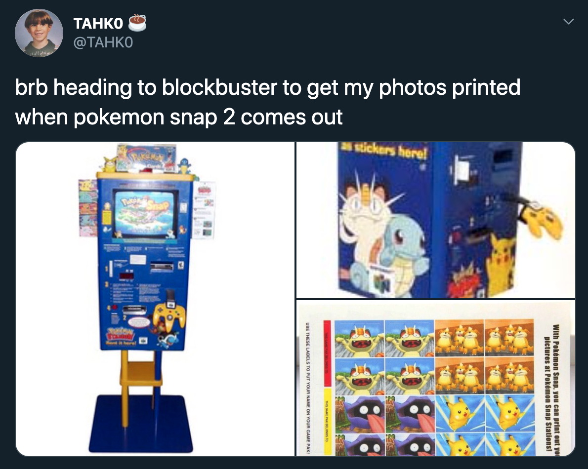 Pokemon Snap Meme Blockbuster Photo Printer