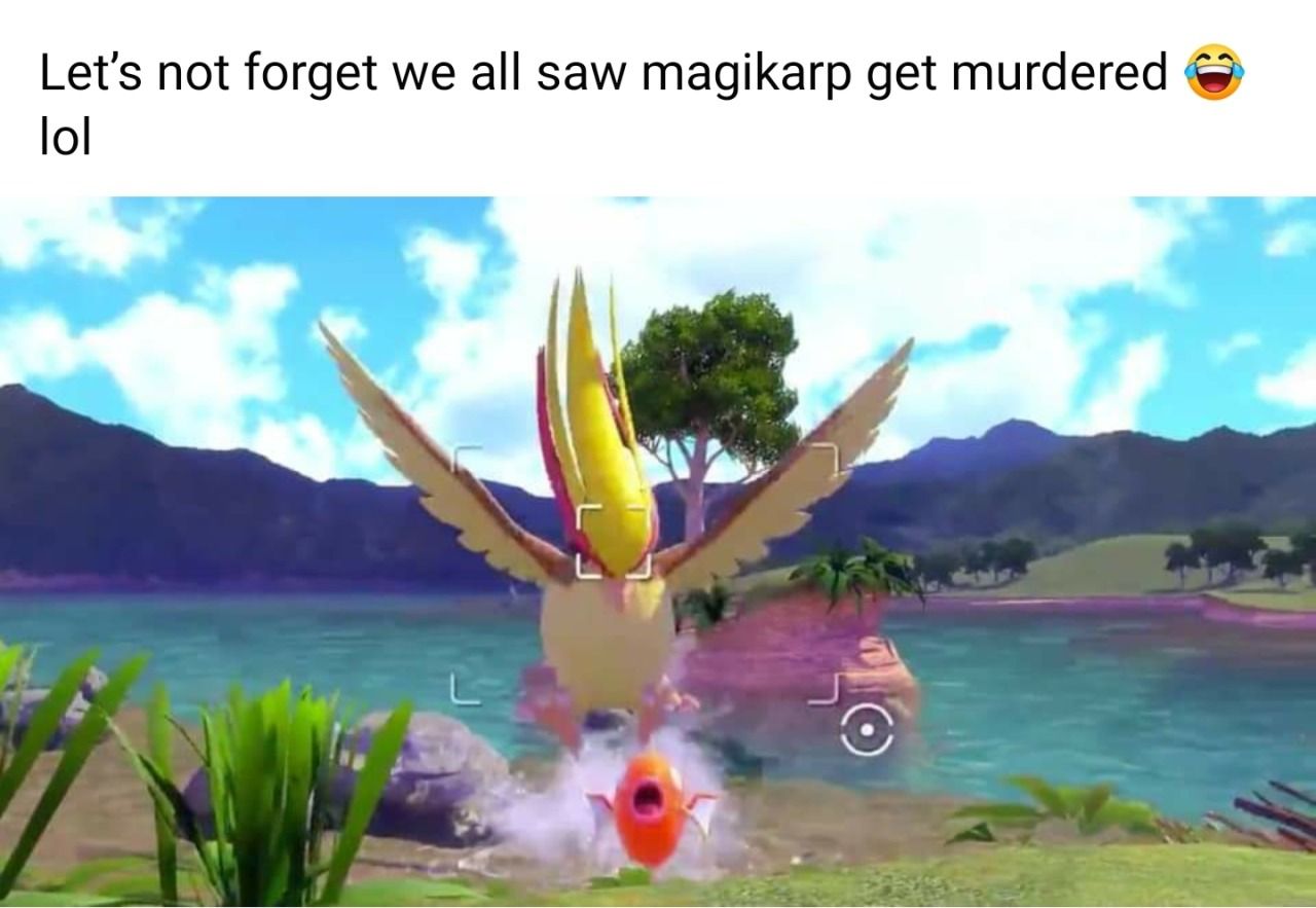 Pokemon Snap Meme Magikarp Gets Caught