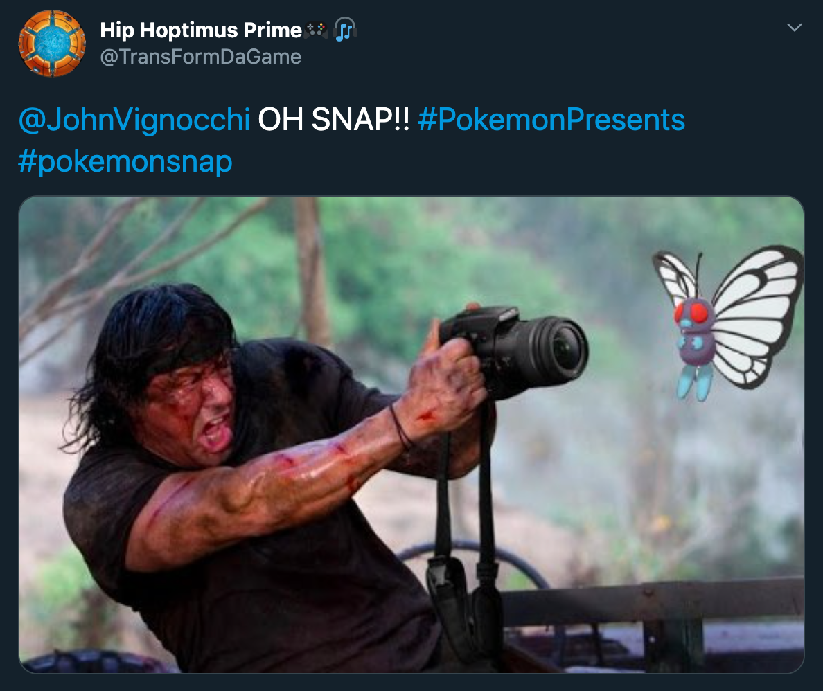 Pokemon Snap Meme Rambo Taking Picture Of Pokemon