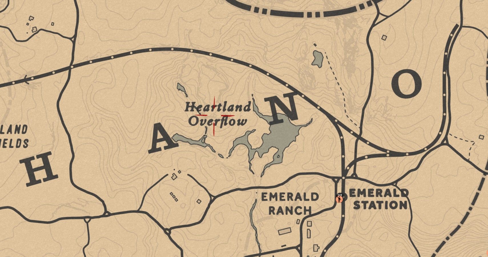 Heartland Overflow Red Dead Online map
