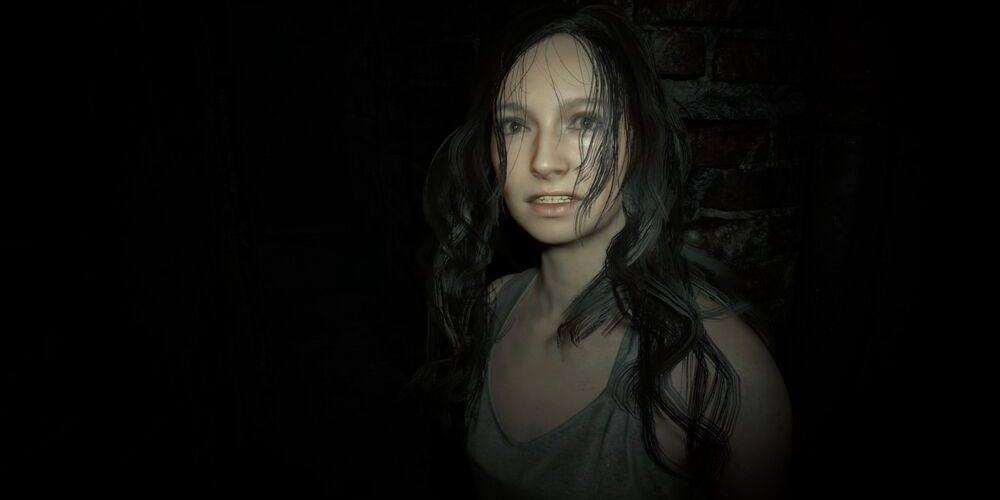 A screenshot of Mia taken after finding her in the derilict house at the beginning of the game.