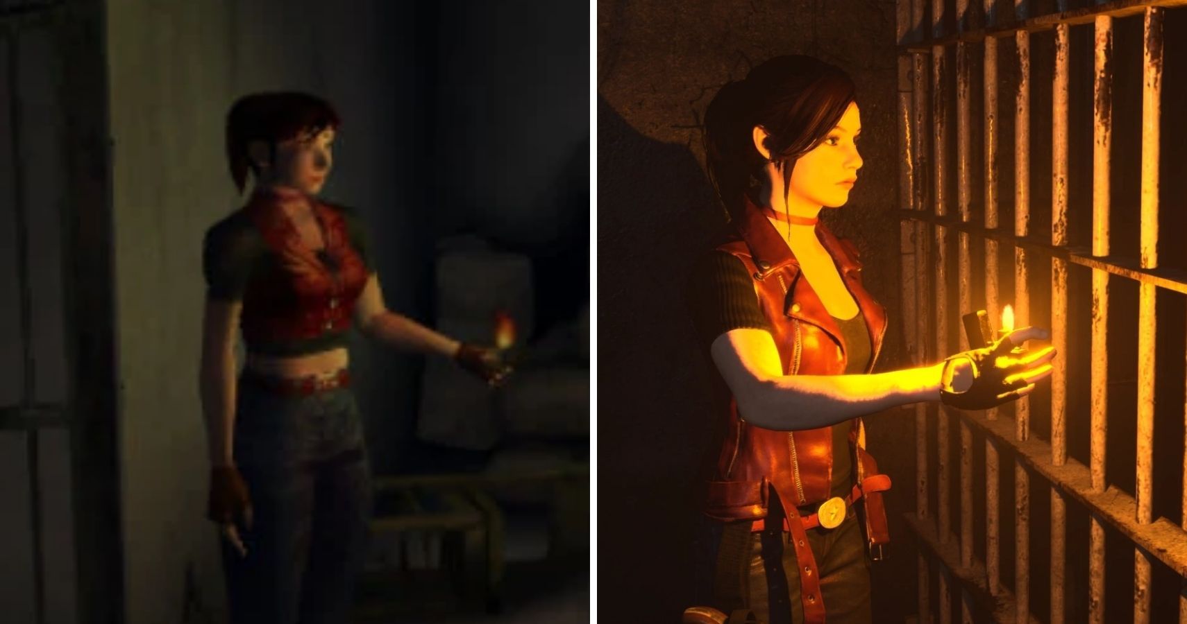 Side by side comparison of the original Resident Evil Code Veronica, and the upcoming fan made remake