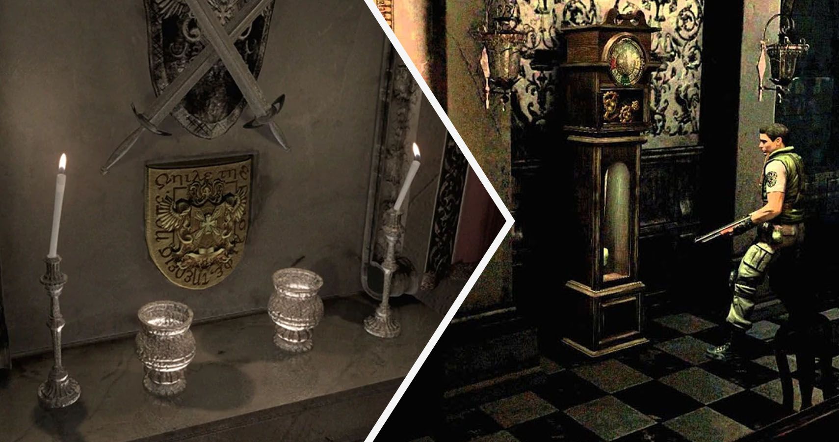 Resident Evil Remake Gold Emblem Clock