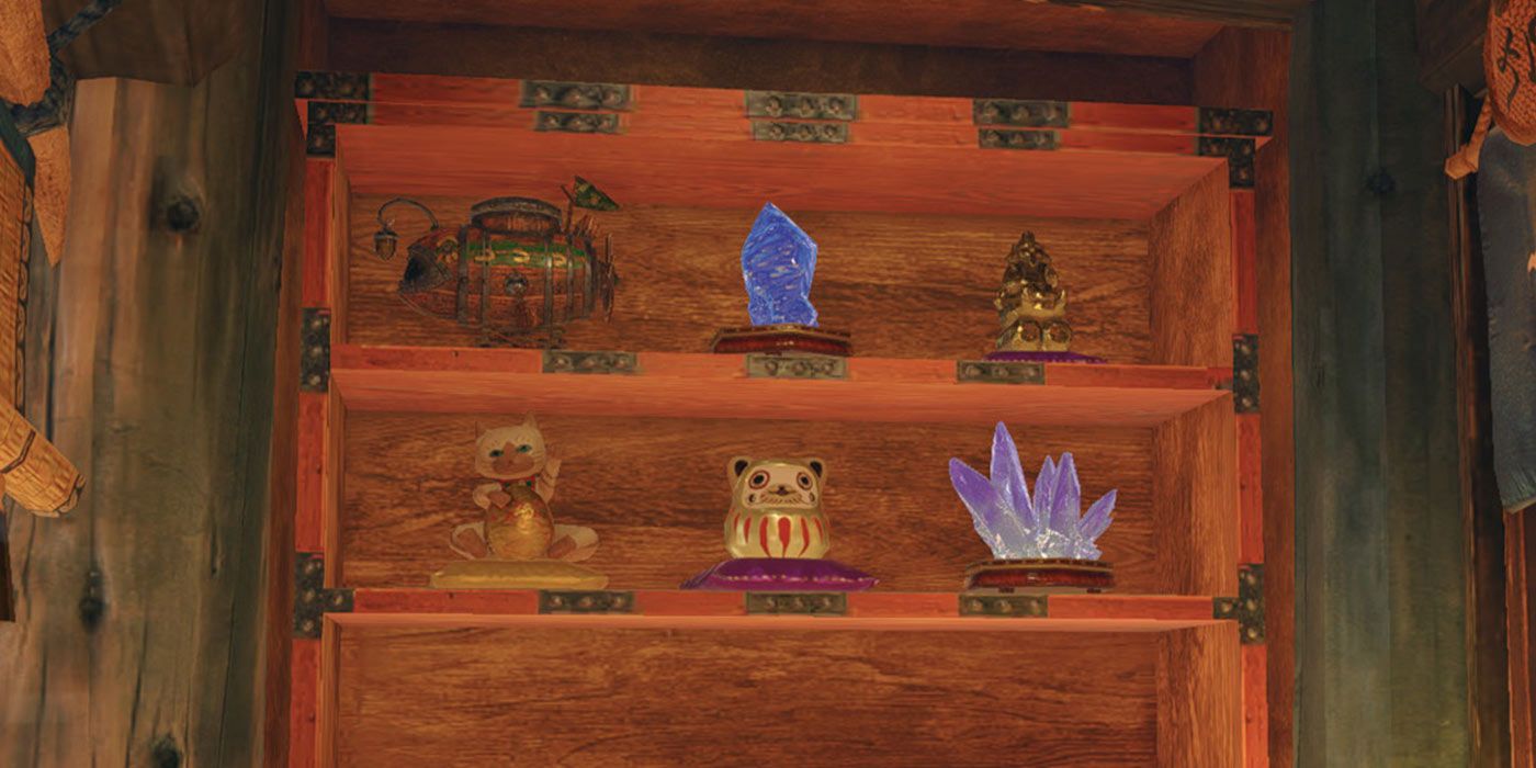 Monster Hunter Rise Shelves Decorations Crystals Figures
