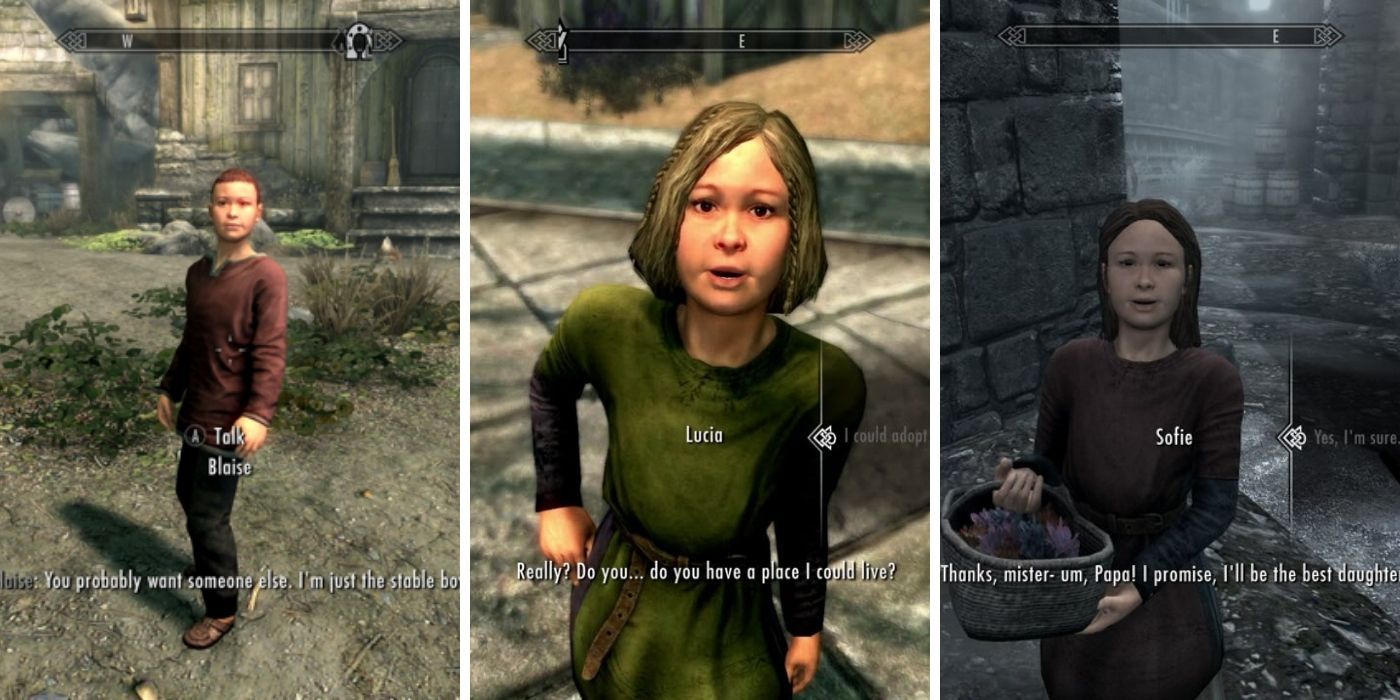 Skyrim Every Major City And Its Local Adoptable Orphan Split Feature Image