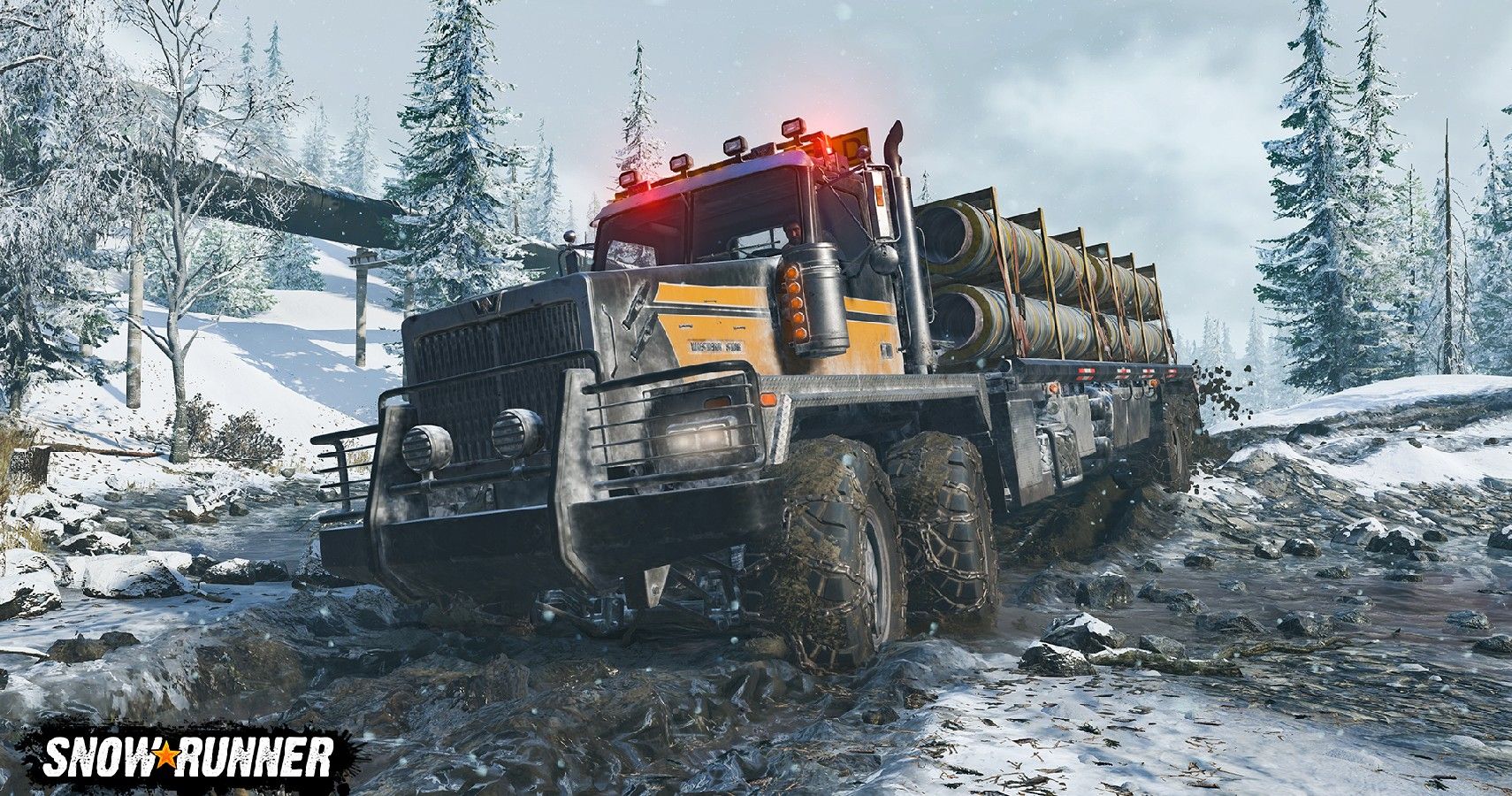 truck in alaska in snowrunner