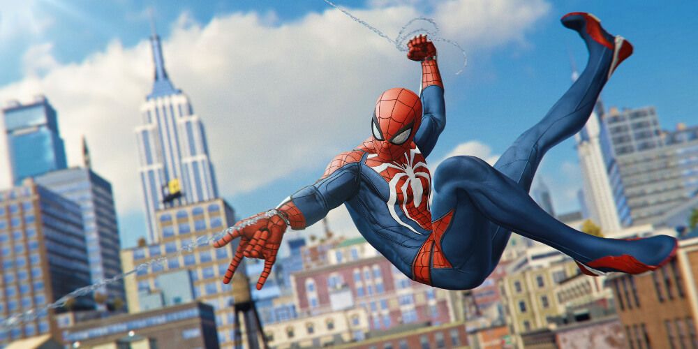 Spider-Man Swings Through The Air