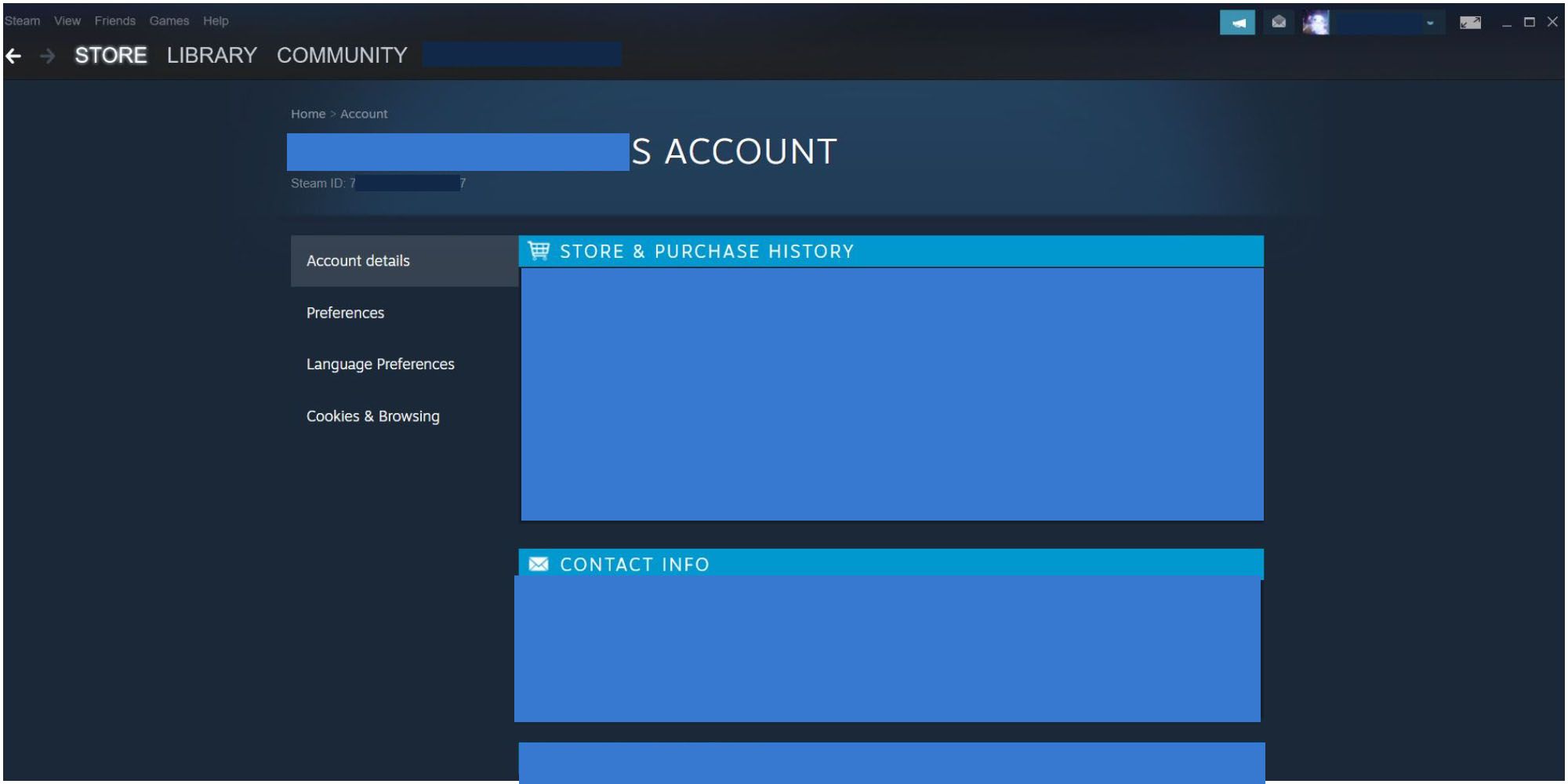 Steam Application Account Details Page 