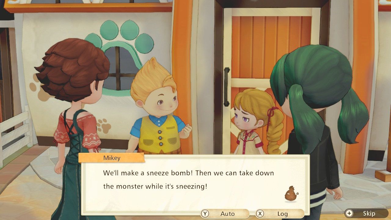 Story of Seasons Pioneers of Olive Town Mystery Files Mikey wanting a sneeze bomb