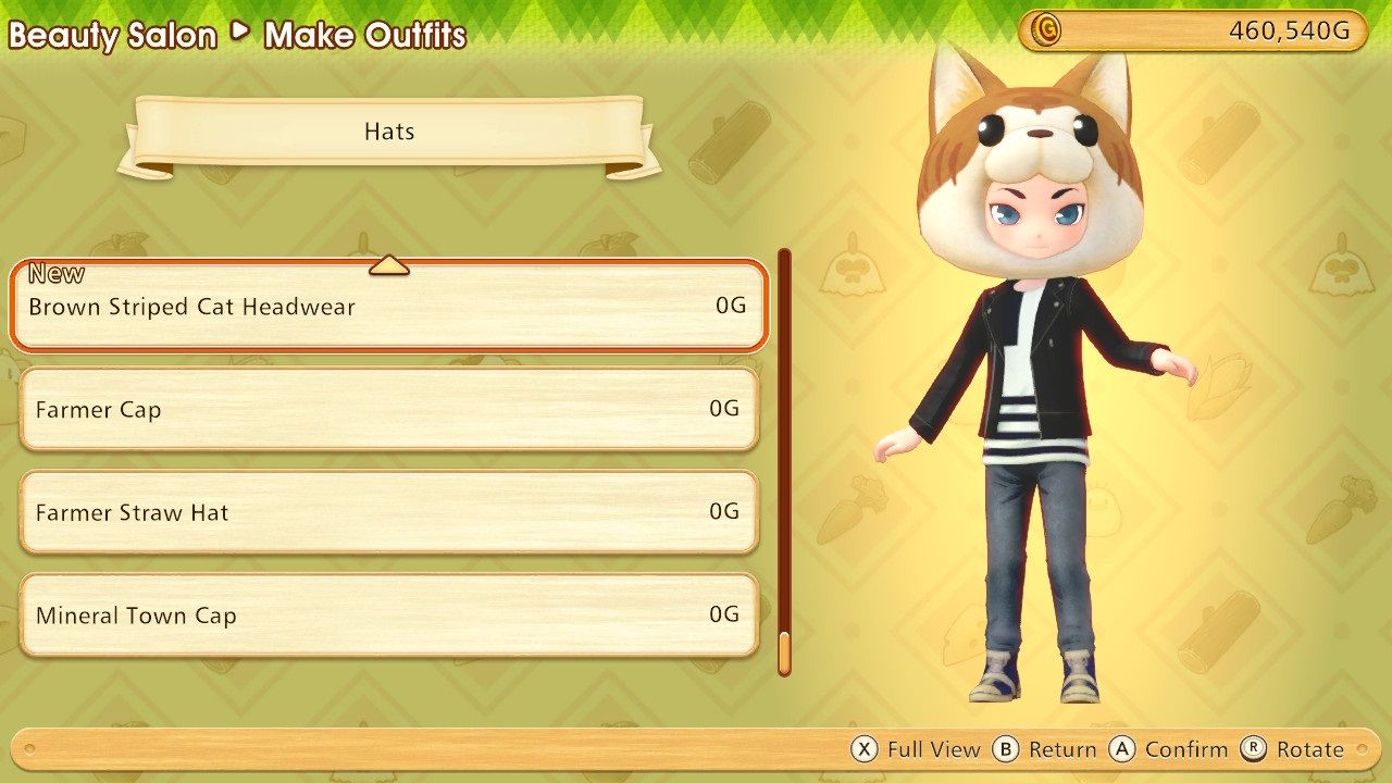 Story of Seasons Pioneers of Olive Town Protagonist Animal Attire in the Beauty Salon