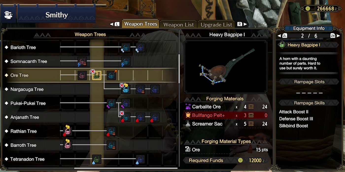 Monster Hunter Switch Skills Menu Hunting Horn