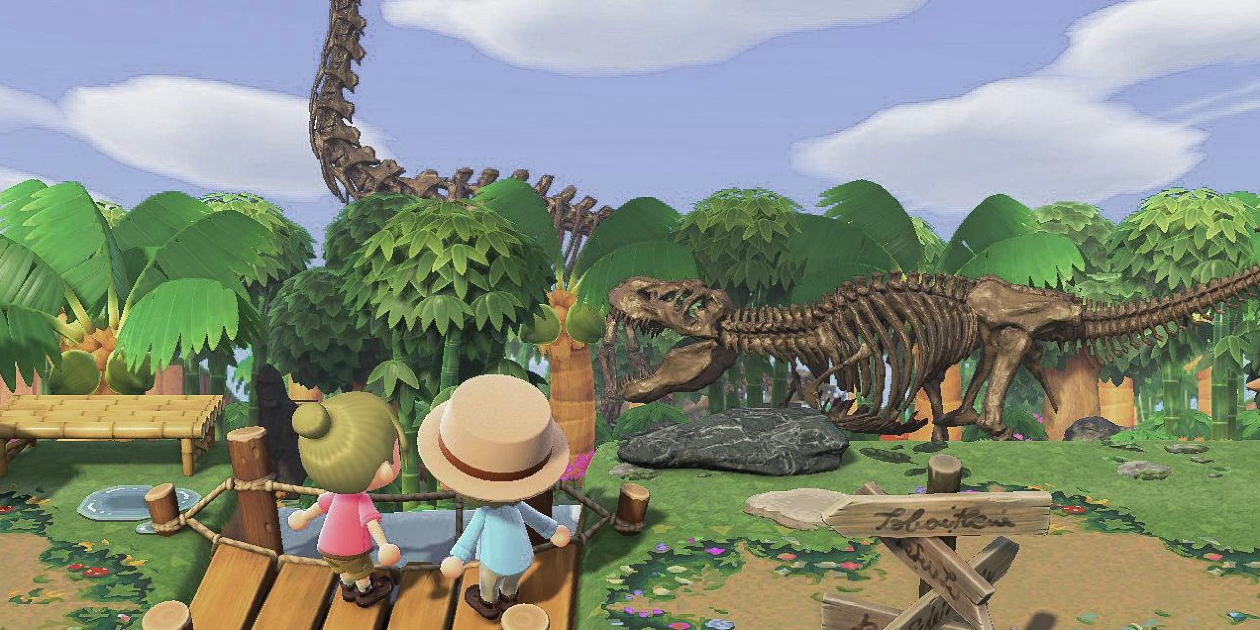 Jurassic Park themed island in Animal Crossing; New Horizons