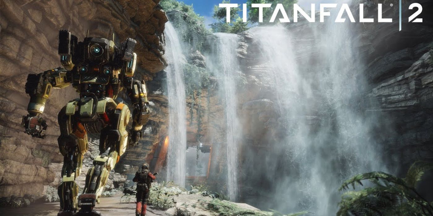 BT (left) and Jack walk past a nice flowing waterfall during a brief time of peace and quiet on their mission