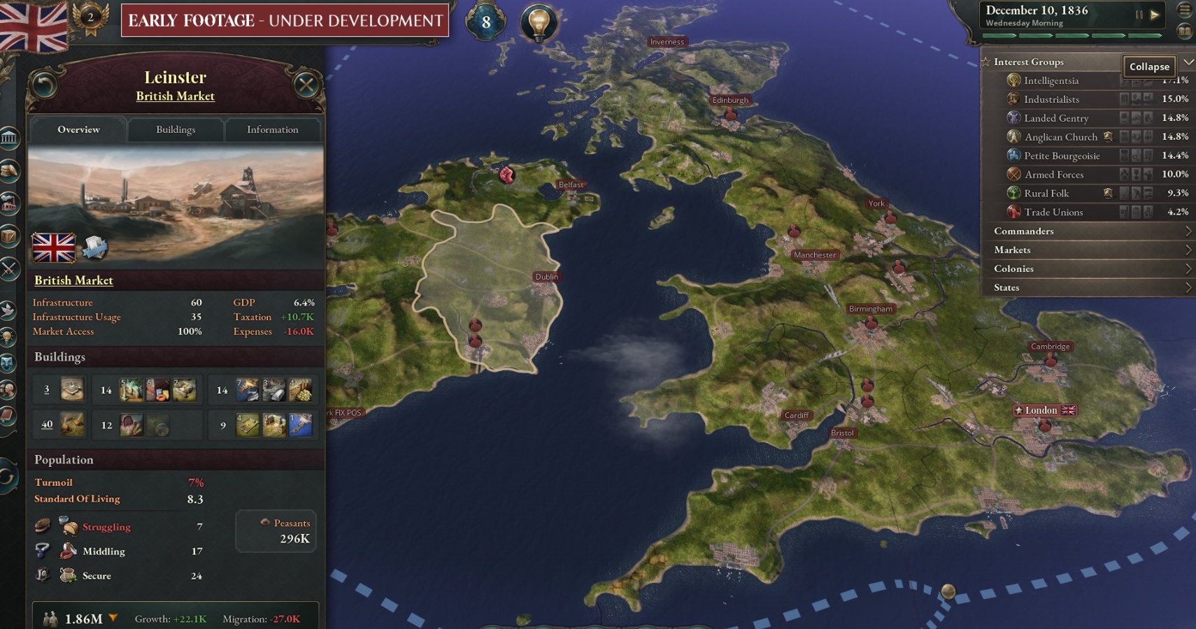 Victoria 3 early acccess map