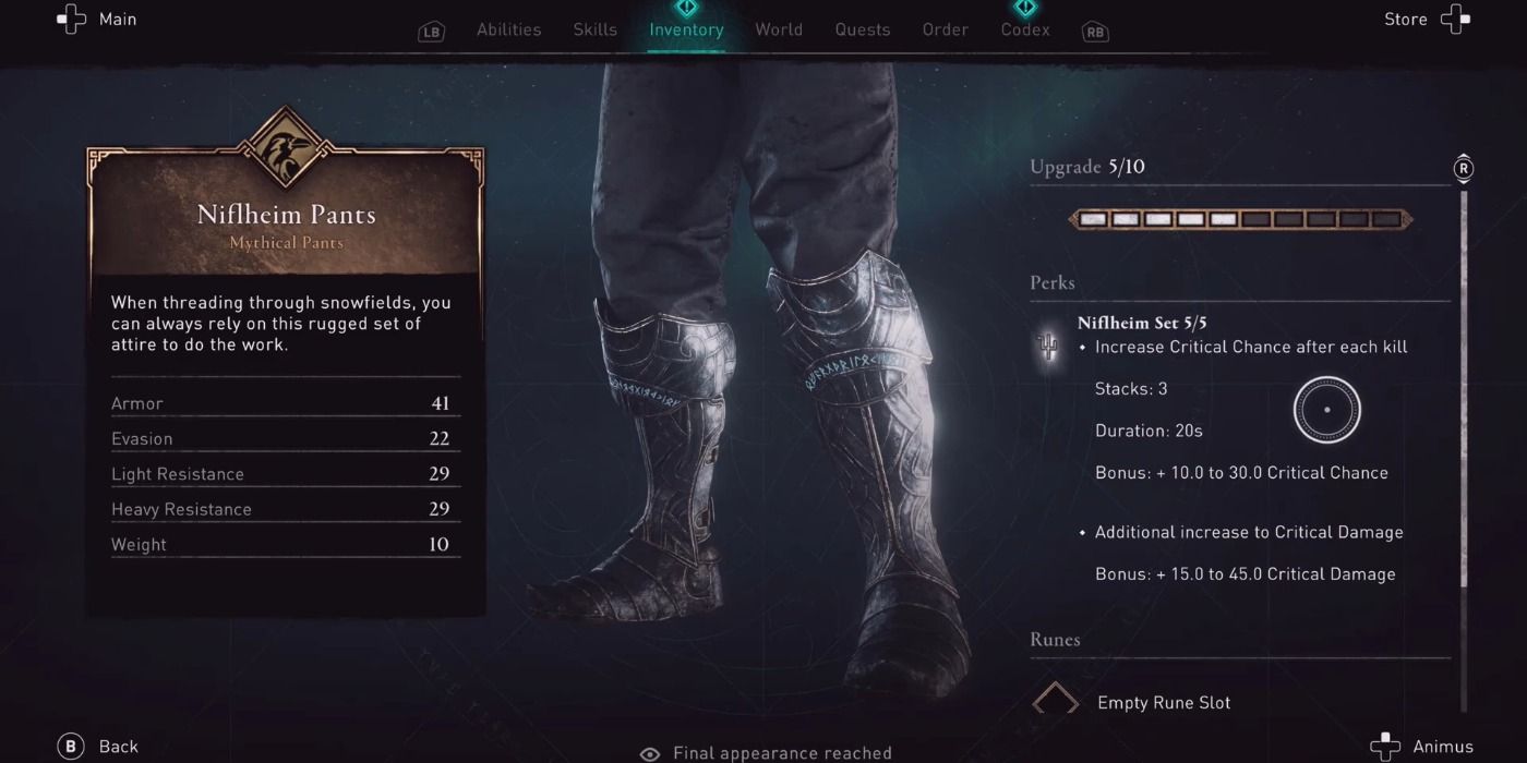 Assassin S Creed Valhalla A Guide To The Niflheim Armor Set