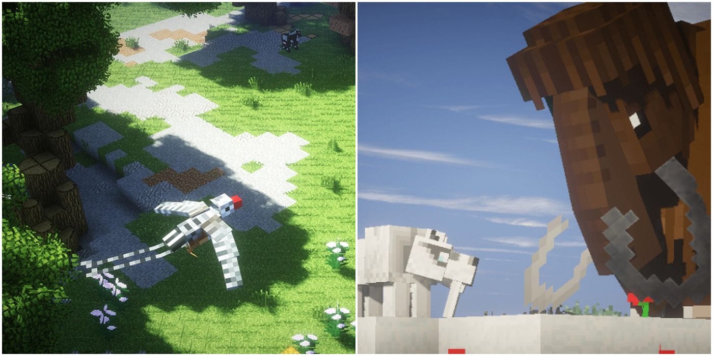 Minecraft Fossils and Archeology bird mammoth sabre