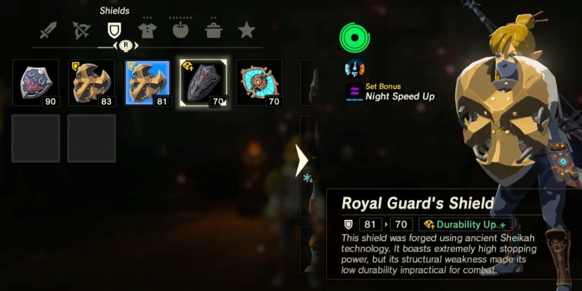 royal guard's shield in botw