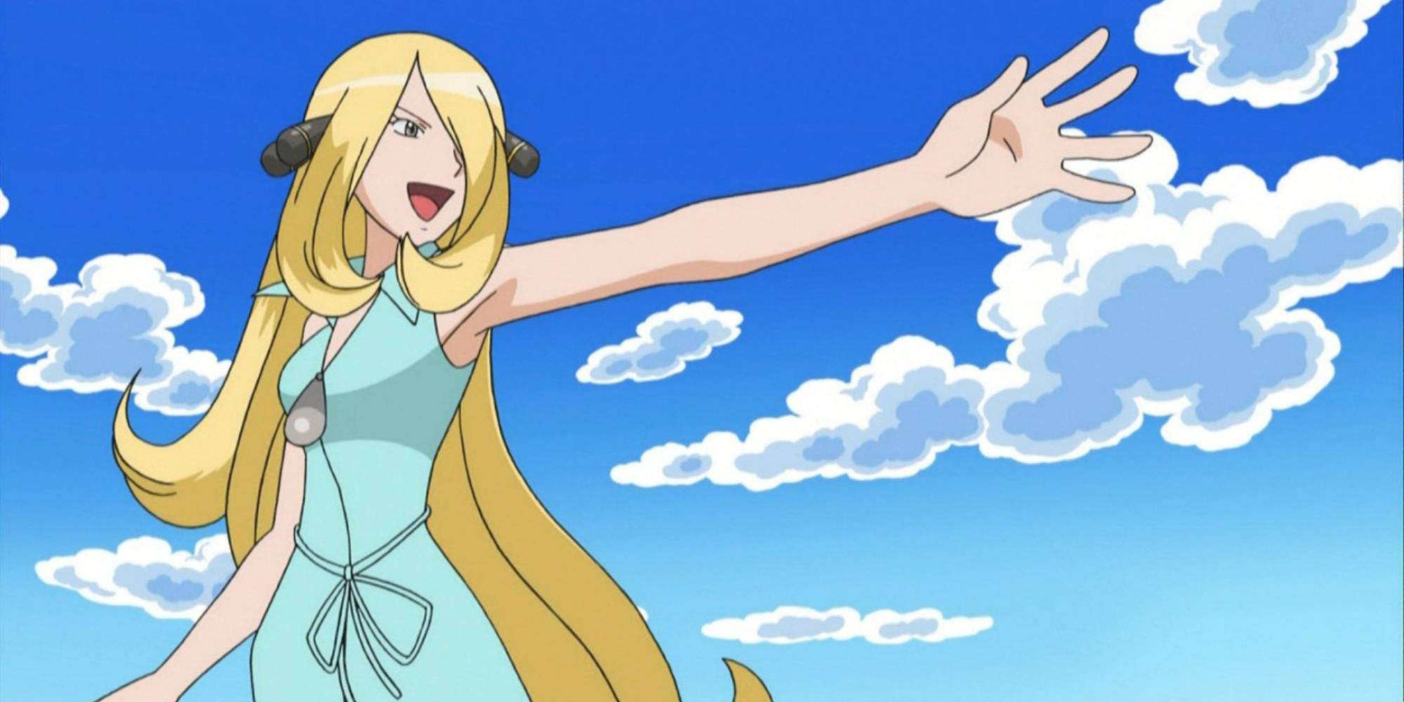 シンシア、ポケモンアニメ黒白衣装