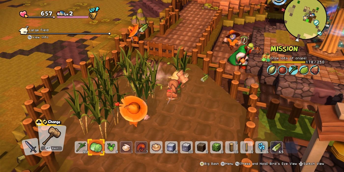 Hit Sugar Cane with the Mallet in Dragon Quest Builders 2