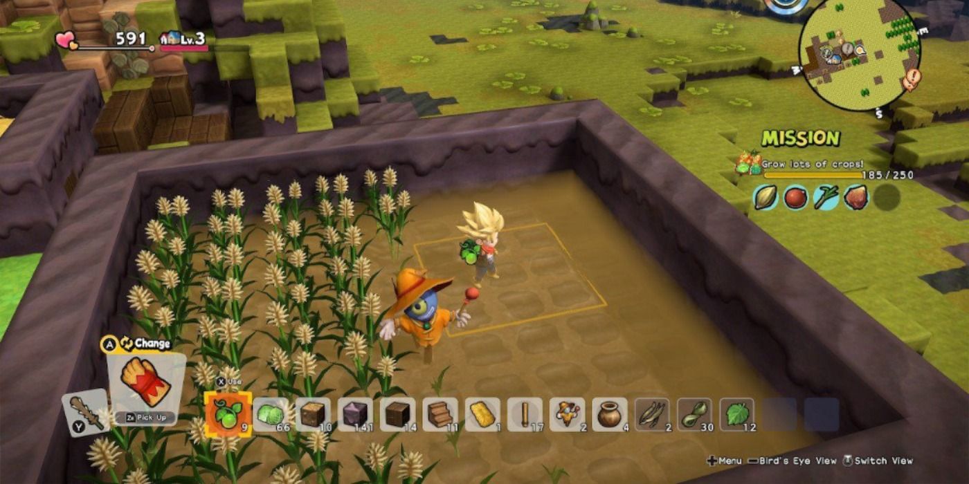 Growing Sugar Cane in Dragon Quest Builders
