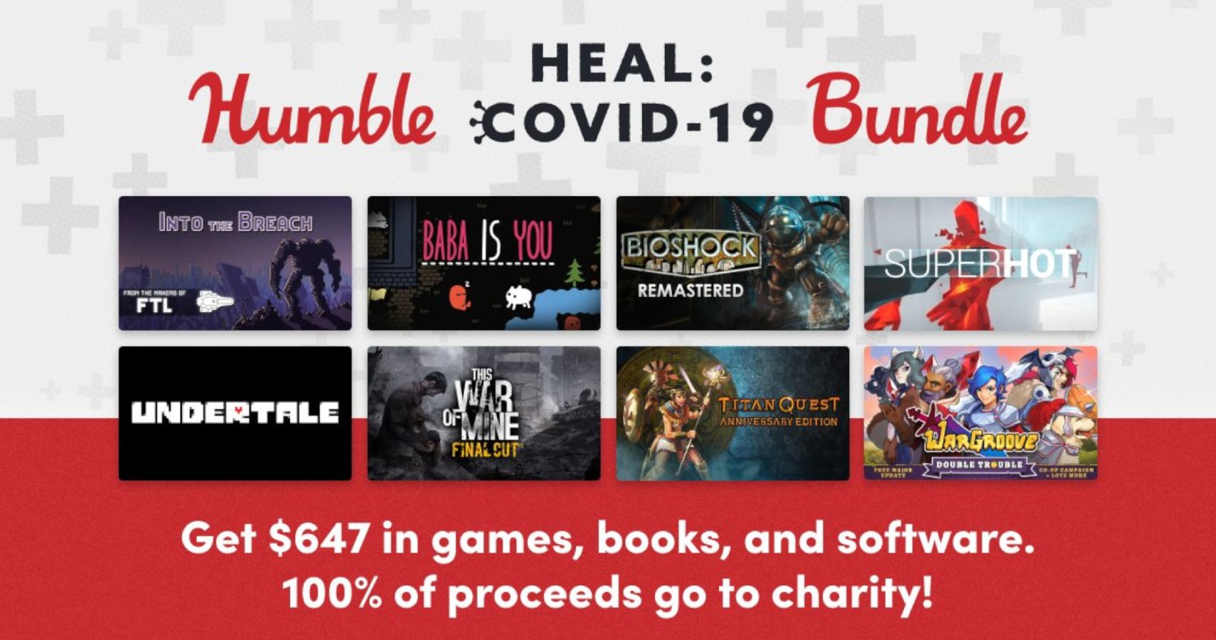 A collection of games available for charity.