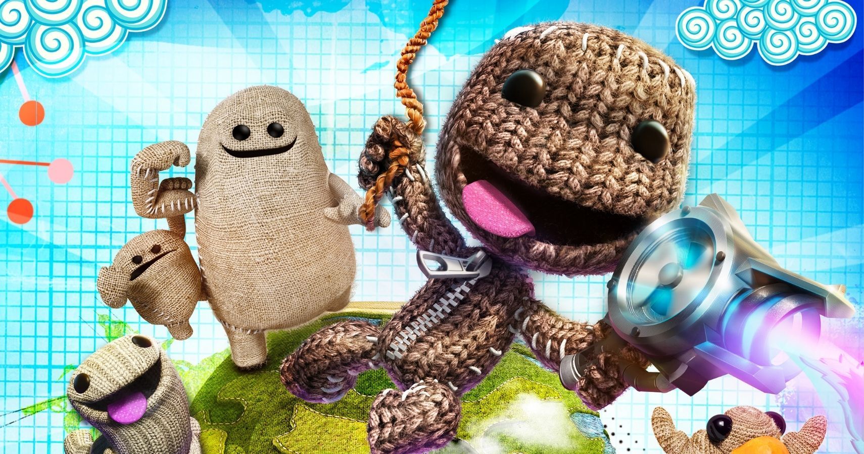 Cover art for Little Big Planet 3, featuring Sack Boy