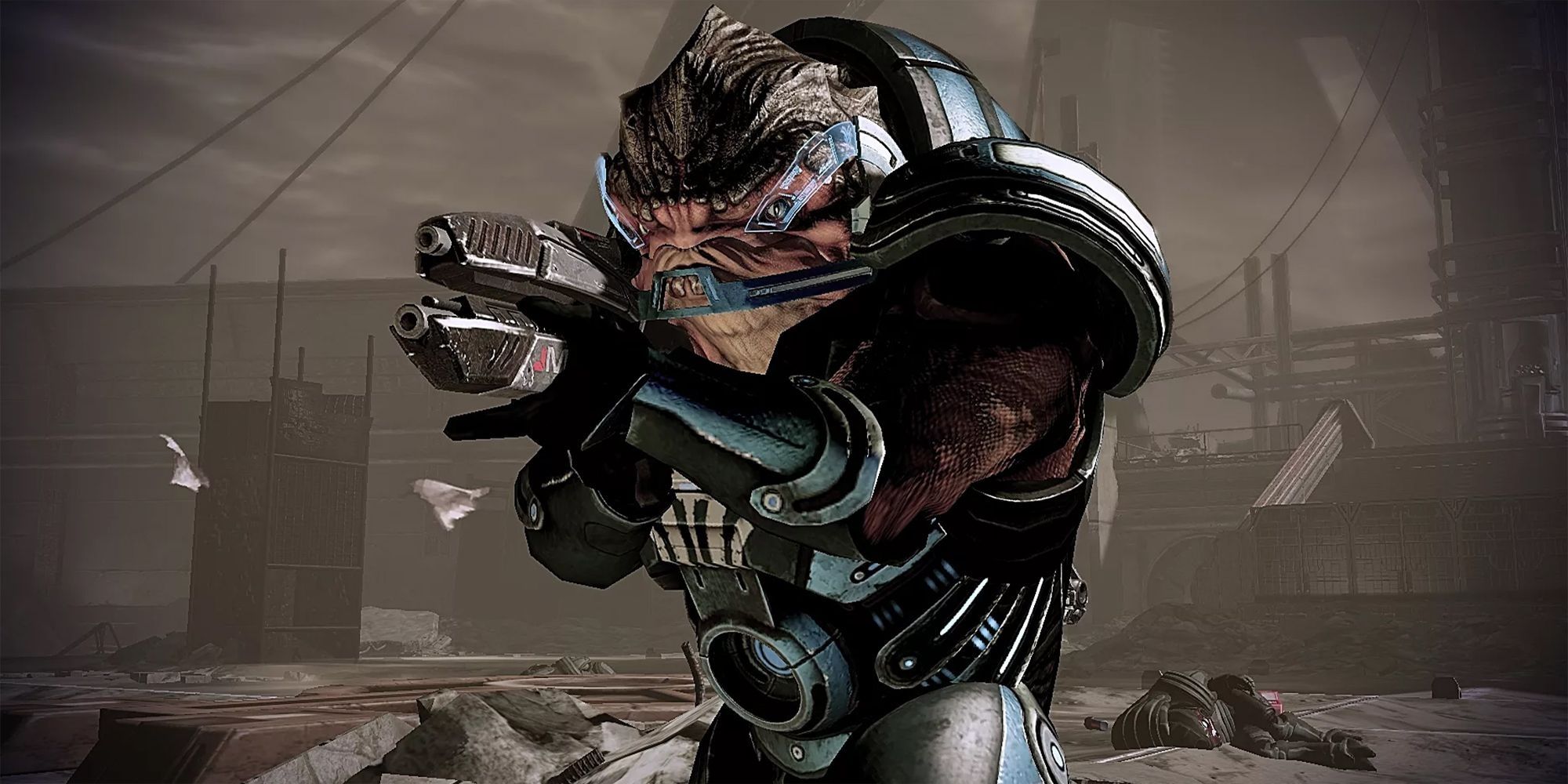 Mass Effect 2 Grunt holding shotgun