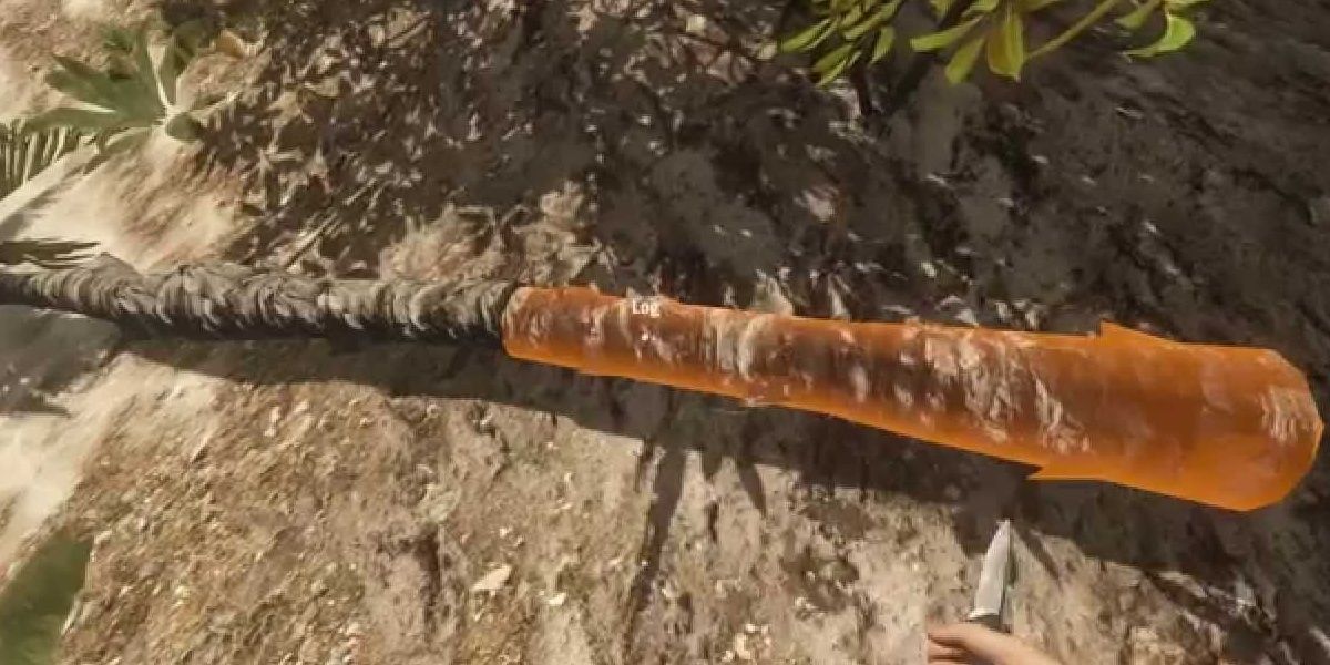 cutting a tree in Stranded Deep