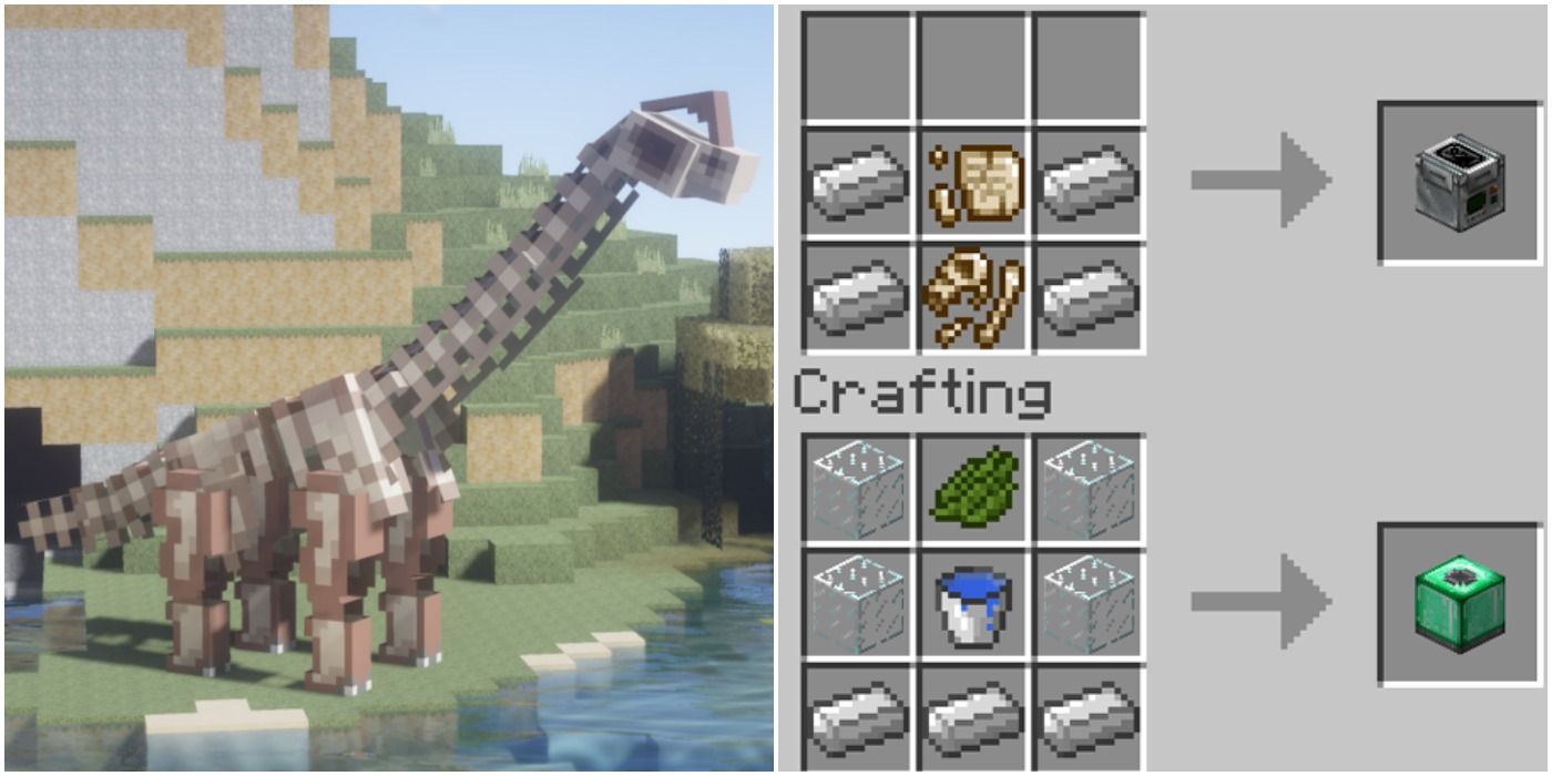 Minecraft Fossils and Archeology skeletons