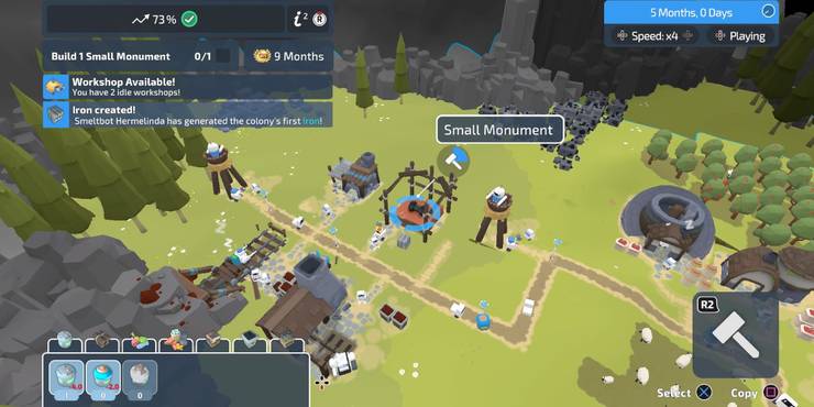 an assortment of industrial buildings in the colonists